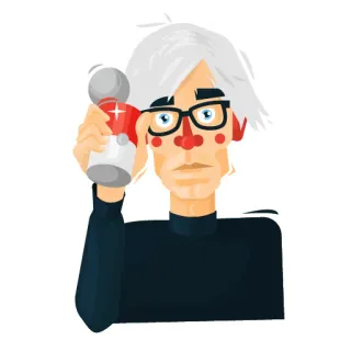 🤓 70fa5125 Andy Warhol andy warhol, pop art, seniman, selebriti, seni, kacamata telegram sticker