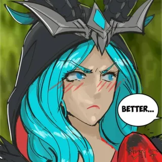 🦄 198d5b23 BETTER... hoạt hình, phụ nữ, biểu cảm, tức giận, áo trùm đầu telegram sticker