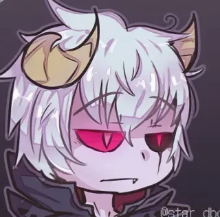 🦄 d1b80286 @star_dbc Anime, Quỷ, Dễ thương, Minh họa, Chibi, Nhân vật, Nghệ thuật telegram sticker