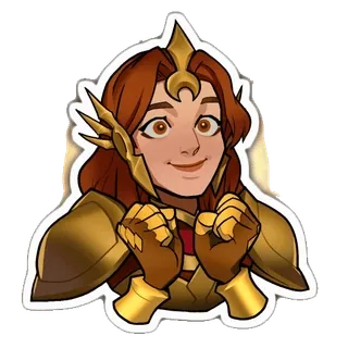 🥰 6a8aee35 캐릭터, 여자, 전사, 갑옷, 판타지 telegram sticker