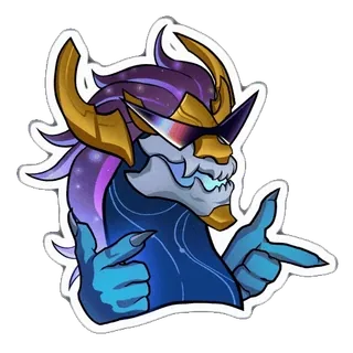 🕶 e88f8264 용, 안경, 가리키는, 멋진, 스티커 telegram sticker