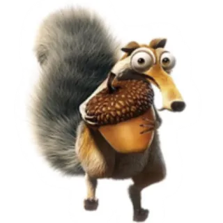 😳 0a06825e Scrat Ice Age 松鼠, 卡通, 冰河世纪, 动画, 角色 telegram sticker
