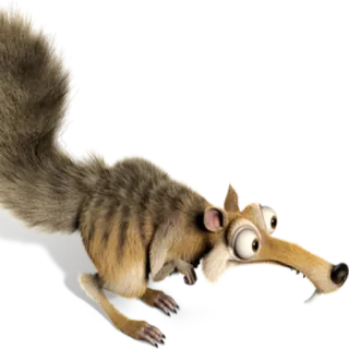 😶 22874621 Scrat Ice Age 斯克莱特, 松鼠, 冰河世纪, 卡通, 动画, 橡子 telegram sticker