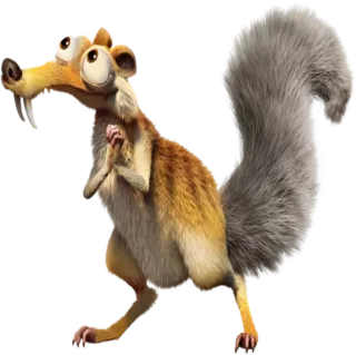 ✨ 857e593c Scrat Ice Age 松鼠, 卡通, 冰川时代, 斯克莱特, 动画 telegram sticker