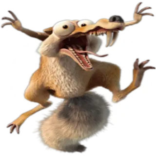 😨 c7216b95 Scrat Ice Age 斯克勒特, 冰川时代, 松鼠, 卡通, 动画 telegram sticker