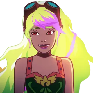 😊 15b72c73 мультфильм, девочка, персонаж, фэнтези, улыбается telegram sticker