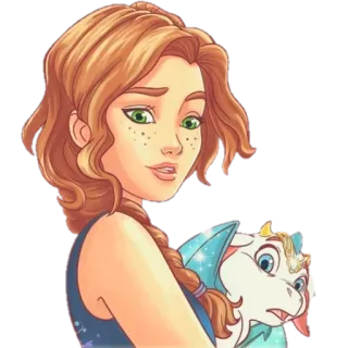 😯 5c6983bc мультфильм, девочка, дракон, милый, фэнтези, дружба telegram sticker