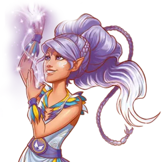 🙆‍♀ 8a12ff7d мультфильм, эльф, магия, фея, фэнтези, женщина telegram sticker