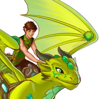 🦖 ddd162d3 дракон, мальчик, фэнтези, животное, рептилия, зеленый telegram sticker