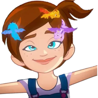 🤗 ea6ff1e2 девушка, драконы, мультфильм, милый, анимация, клипарт telegram sticker