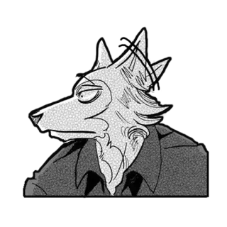 😐 049548fc Legoshi Beastars Anime, Manga, Wolf, Anthropomorph, Fellwesen whatsapp sticker