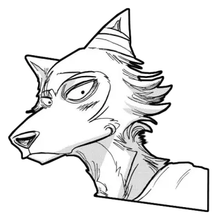 🙂 0ec25adb Legoshi Beastars Anime, Manga, Wolf, Tier, Furry whatsapp sticker