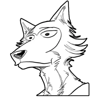 ⭐️ 13487a55 Legoshi Beastars Anime, Manga, Wolf, Anthropomorph whatsapp sticker