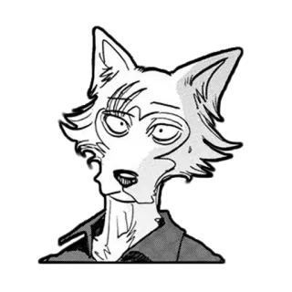 😄 157b8ce2 Legoshi Beastars wolf, anime, manga, beastars whatsapp sticker