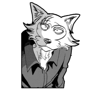 🙂 1c3d2a17 Juno Beastars wolf, anime, manga, anthropomorph, weiblich, arrogant whatsapp sticker