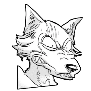 🤬 30b46fa4 Legoshi Beastars Anime, Manga, Wolf, Wütend, Zähne whatsapp sticker