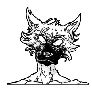 😡 3246180c wütend, wolf, schwarz-weiß, anime, manga whatsapp sticker