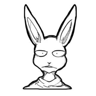 🤯 52d0b049 Kaninchen, Tier, Skizze, Zeichnung, Manga whatsapp sticker