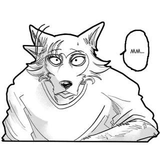😶 580dacd8 Legoshi Beastars MM... Wolf, Tier, Manga, Anime, Ausdruck whatsapp sticker
