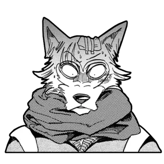 😱 5fb748b6 Fellwesen, Wolf, ängstlich, verängstigt, beunruhigt, besorgt, Beastars whatsapp sticker