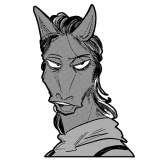 😒 7853be2d Pferd, Tier, Anthropomorph, Manga, Beastars whatsapp sticker