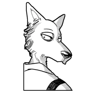 🤨 78daa871 Legoshi Beastars Anime, Wolf, Tier, Anthropomorph whatsapp sticker