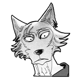 🤨 8e951313 Legoshi Beastars anthropomorph, Wolf, Anime, Manga, Legosi, Grauwolf whatsapp sticker