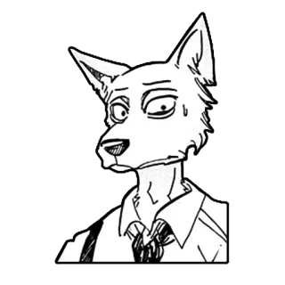 😥 9079220a Legoshi Beastars Wolf, Furry, Anime, Manga whatsapp sticker