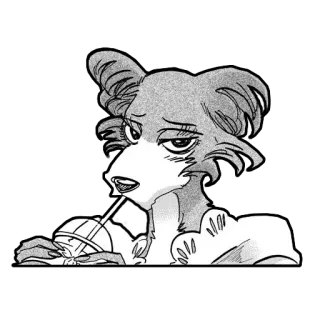 😒 9264b00a Tier, Anthropomorph, Trinken, Cartoon, Manga, Strichzeichnung whatsapp sticker