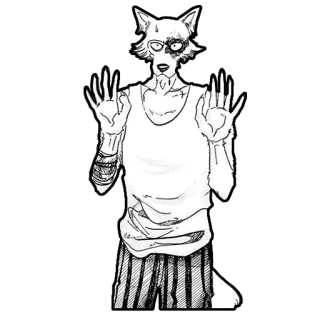 🙌 9cce5bbb Legoshi Beastars Anime, Furry, Wolf, Manga, Beastars whatsapp sticker