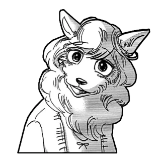 😄 a140f823 Juno Beastars Anime, Manga, Wolf, Furry, Süß whatsapp sticker