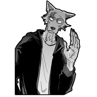 🙋 b0f3e72c Legoshi Beastars Wolf, Anime, Manga, Anthropomorph whatsapp sticker