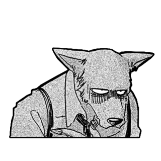 😒 bdca8dcc Legoshi Beastars Anime, Wolf, Manga, Traurig, Fellnasen whatsapp sticker