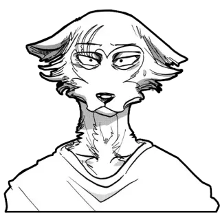 😓 be0f46a6 Legoshi Beastars Anime, Manga, Wolf, Anthropomorph whatsapp sticker