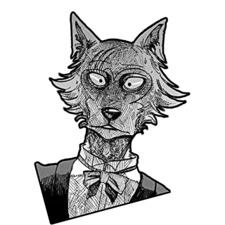 😱 c3ace0d4 Legoshi Beastars Anime, Manga, Wolf, Anthro, Tier, Furry whatsapp sticker