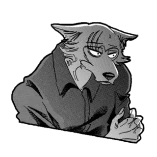 😔 fcab93e2 Legoshi Beastars anthropomorph, Wolf, Anime, Manga, ernst whatsapp sticker