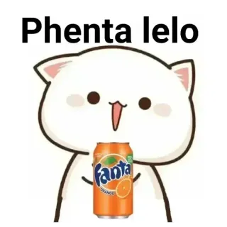 😋 de4eb397 Phenta lelo 猫, 芬达, 饮料, 卡哇伊, 可爱, 卡通 telegram sticker