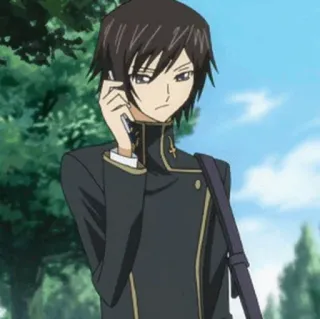 🥀 33b1be80 Lelouch Lamperouge Code Geass Anime, Personaje, Uniforme escolar, Teléfono, Serio telegram sticker