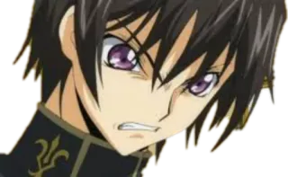😏 609894cf Lelouch Lamperouge Code Geass anime, character, lelouch, code geass whatsapp sticker