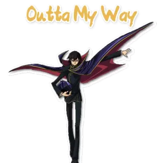😒 1889ad7d Lelouch Lamperouge Code Geass Outta My Way Anime, Lelouch, Code Geass, Karakter, Minggir telegram sticker