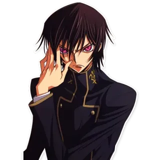 👿 240c1a80 Lelouch Lamperouge Code Geass Anime, Lelouch, Code Geass, Zero, Karakter telegram sticker