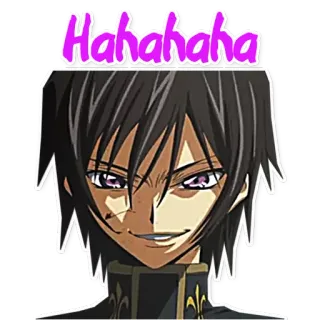 😈 4a358833 Lelouch Lamperouge Code Geass Hahahaha Anime, Lelouch, Code Geass, Hahaha, Senyum, Karakter telegram sticker