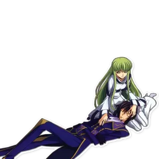 😪 6f13224d C.C. Code Geass Anime, C.C., Code Geass, Karakter, Fiksi, Fantasi telegram sticker