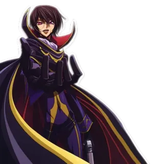 😏 76554710 Lelouch Lamperouge Code Geass Anime, Lelouch, Code Geass, Zero, Karakter telegram sticker