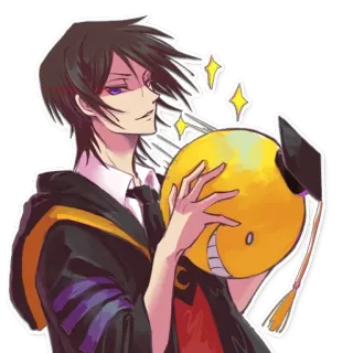 😎 c501b6ea Koro-sensei Assassination Classroom Anime, Manga, Karakter, Koro-sensei, Assassination Classroom, Kuning, Kelulusan telegram sticker
