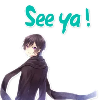 ✋ ca1c3cdf See ya! Anime, Anak laki-laki, Syal, Selamat tinggal, Sampai jumpa telegram sticker