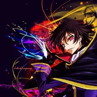 ✨ e910c074 Lelouch Lamperouge Code Geass Anime, Manga, Lelouch, Code Geass, Personaggio whatsapp sticker