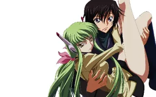 😍 fe188164 C.C. Code Geass Anime, Cartone animato, Lelouch, Coppia, Abbraccio whatsapp sticker