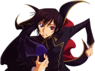 😰 9637ee3c Lelouch Lamperouge Code Geass อนิเมะ, ตัวละคร, ลูลูช, โค้ดกีอัส whatsapp sticker