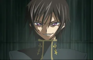😈 76f10b9e Lelouch Lamperouge Code Geass Anime, Personagem, Lelouch, Code Geass, Anti-herói, Sério telegram sticker